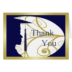 Blue and Gold Man Silhouette Cards