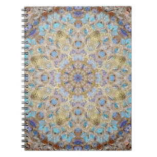 Blue and Gold Mandala Blank Journal