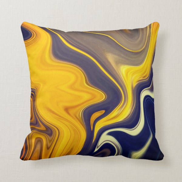 Blue And Gold Decorative & Throw Pillows Zazzle