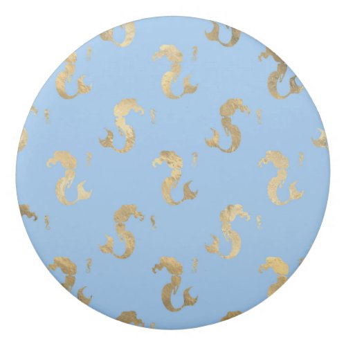 Blue and Gold Mermaid design Eraser
