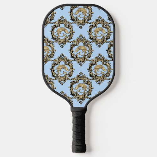 Blue and Gold mermaid design Pickleball Paddle