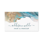 Blue And Gold Modern Art Liquid Watercolor Ink Business Card Blue And Gold Modern Art Liquid Watercolor Ink Business Card