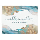 Blue And Gold Modern Art Liquid Watercolor Ink