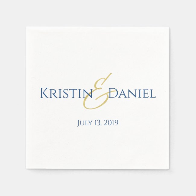 Blue and Gold Napkins