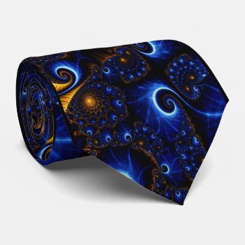 Blue And Gold Nebulas Tie by ZAGHOO at Zazzle