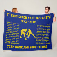 Blue and Gold Personalized Wrestling Coach Gifts