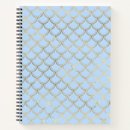 Blue and Gold Scale design Notebook