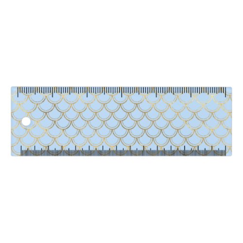 Blue and Gold Scale design Ruler