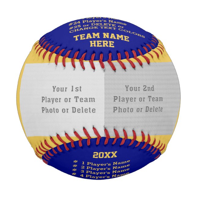 Blue and Gold, Senior Night Baseball Gift Ideas.  (Front)