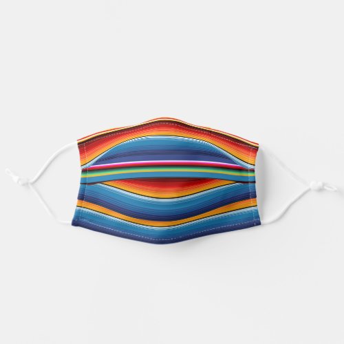 Blue and gold Serape Pattern Adult Cloth Face Mask