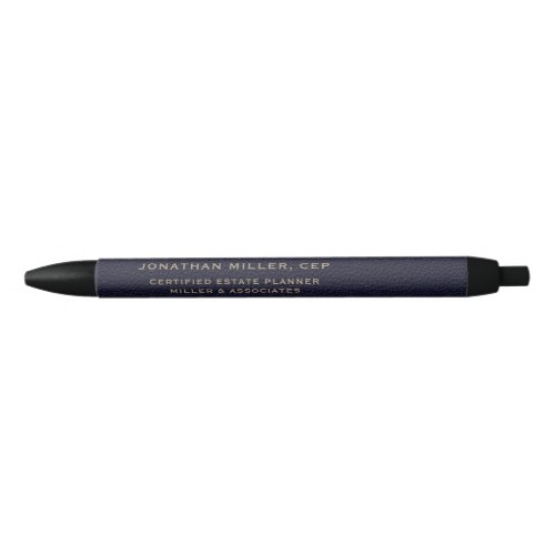 Blue and Gold Simple Professional Typographic Pen