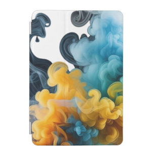 Blue and Gold Smoke Swirls – iPad Smart Cover