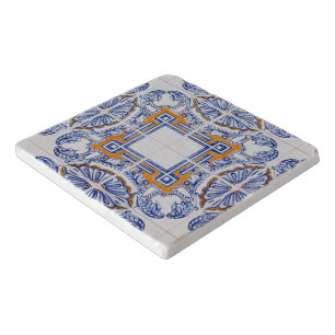 Blue and Gold Spanish Tile Trivet