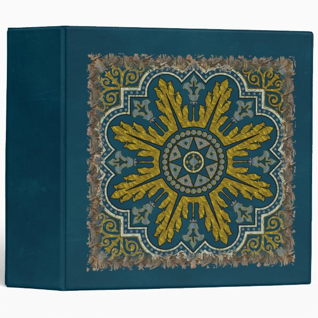 Blue and Gold Star Point Deco Binder (Front/Spine)