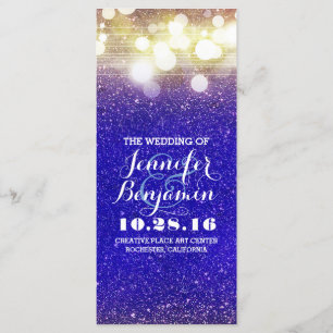 blue and gold string lights program