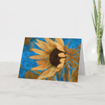 Blue and Gold Sunflower Design
