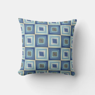 Blue and Gold Throw Pillow