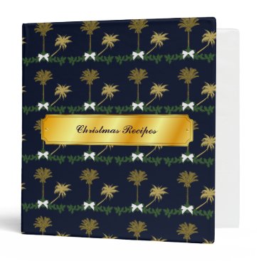 Blue and Gold Tropical Christmas Recipes Binder Blue and Gold Tropical Christmas Recipes Binder