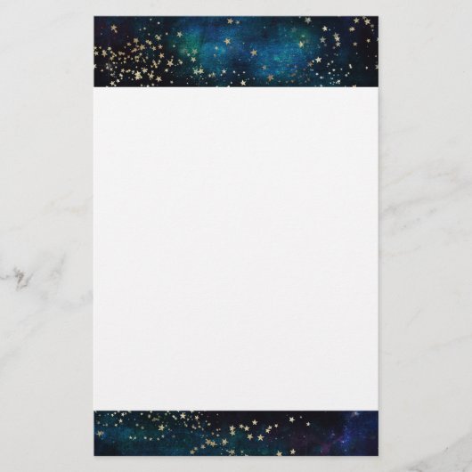 Blue and Gold Under the Stars Night Sky (Front)