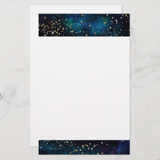 Blue and Gold Under the Stars Night Sky (Front/Back)