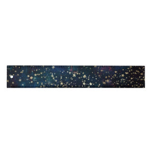Blue and Gold Under the Stars Night Sky Ruler
