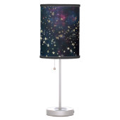 Blue and Gold Under the Stars Night Sky Table Lamp (Right)