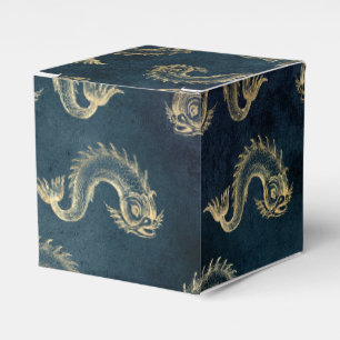 Blue and Gold Vintage Nautical Favor Boxes