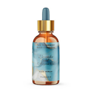Blue and Gold Waterproof Cosmetics Dropper Bottle Labels