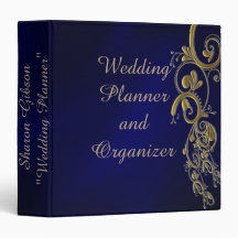 Blue and Gold Wedding Planner and Organizer