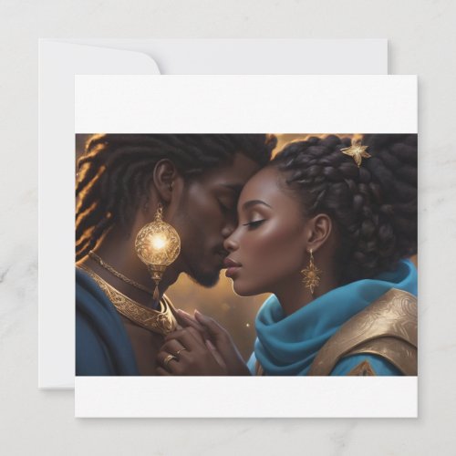 Blue and Gold Wedding  Thank You Card