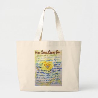 Blue and Gold What Cancer Cannot Do Tote Bag