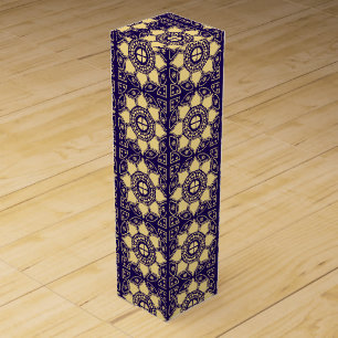 Blue and Gold Wine Box