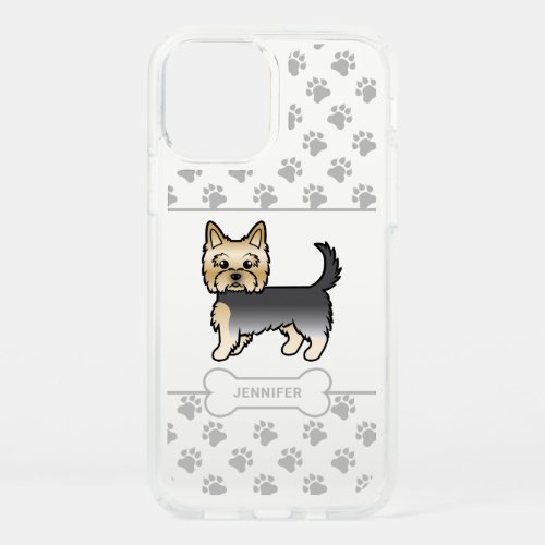Blue And Gold Yorkie With Paws Dog Bone  Name Speck iPhone 12 Case