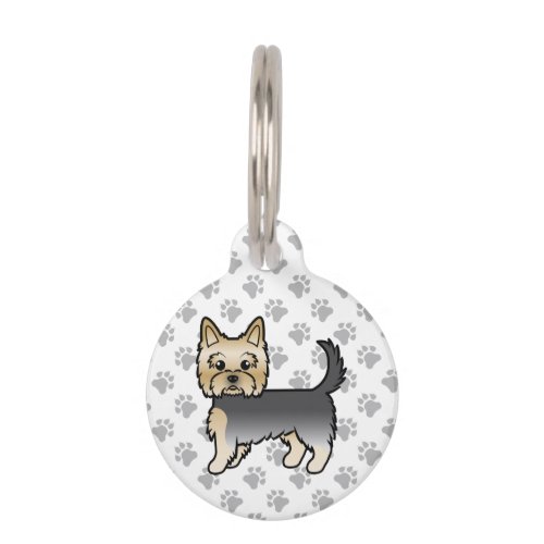 Blue And Gold Yorkshire Terrier Dog  Pets Info Pet ID Tag