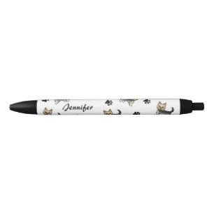 Blue And Gold Yorkshire Terrier With Paws & Name Pen