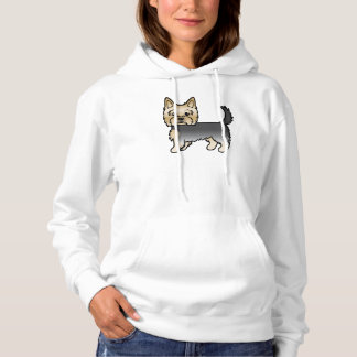Blue And Gold Yorkshire Terrier Yorkie Cartoon Dog Hoodie