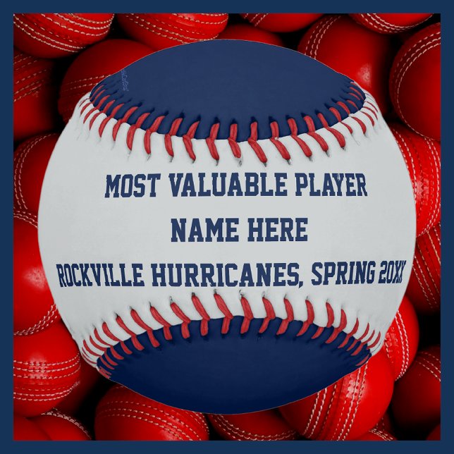 Blue and Gray Baseball, MVP Player Award Baseball (Creator Uploaded)