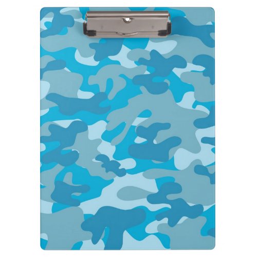 Blue and Gray Camo Design Clipboard