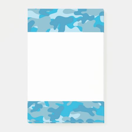 Blue And Gray Camo Design Post-it Notes