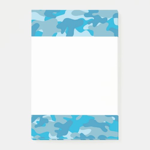 Blue and Gray Camo Design Post_it Notes