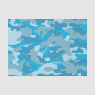 Blue and Gray Camo Design Tissue Paper