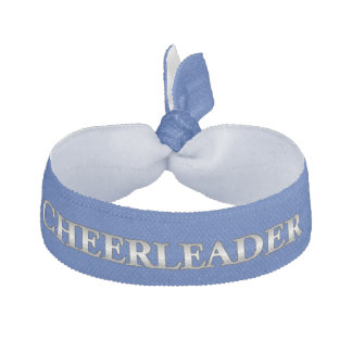 Blue and Gray Cheerleader's Head Band Hair Tie