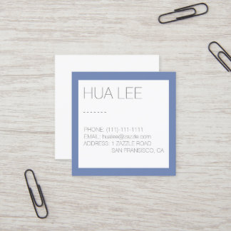 Blue and Gray Chic Business Card