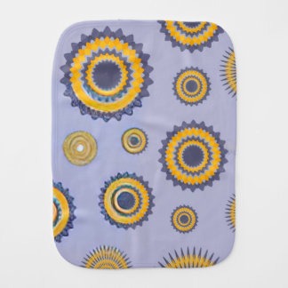 Blue and Gray Daisy Flower Burp Cloth