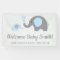 Blue and Gray Elephant Baby Shower Banner Poster