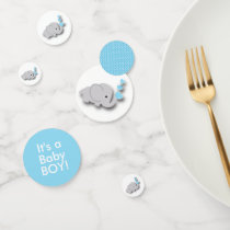 Blue and Gray Elephant 🐘 | Baby Shower Confetti