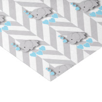 Blue and Gray Elephant 👶 Baby Shower Tissue Paper