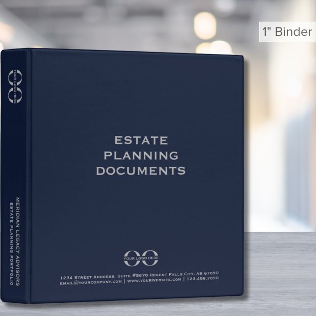 Blue and Gray Estate Planning Binder with Logo (Creator Uploaded)