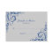 Blue and Gray Flourish Wedding Seating Cards