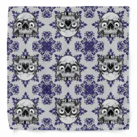 Bat Skull Goth Pattern / Spun Polyester Square Pillow /Single